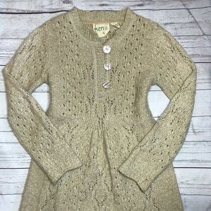 Anthropologie KENJIE open knit sweater dress tunic